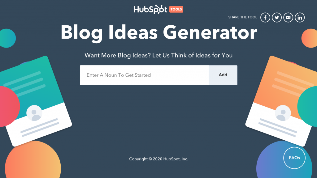 Hubspot blog ideas generator